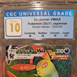 Umbreon VMAX Pokemon 2021 Evolving Skies 214/203 CGC Perfect 10 - Image 3