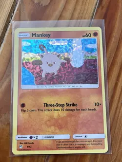 Mankey 8/12 2019 McDonald's Exclusive Promo Pokemon Card Nintendo Holo - Image 1