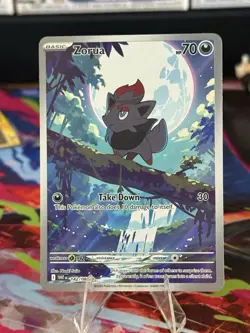 Pokemon TCG Zorua White Flare Illustration Rare Holo Card 142/086 NM Condition - Image 1