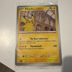 Pikachu At The Museum, Pokemon X Natural History Museum Jumbo Promo - Sealed - Image 1