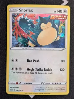 Snorlax SWSH119 Sword & Shield Black Star Promo Pokemon Card- NM - Image 1