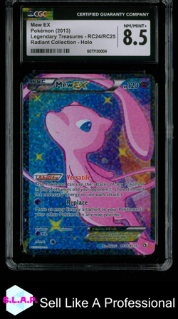 MEW EX POKEMON RC24/RC25 2013 LEGENDARY TREASURES NM/MINT+ EN CGC NM/MINT 8.5 - Image 1