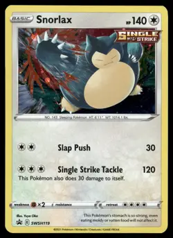Snorlax Cosmo Holo #SWSH119 Pokemon SWSH: Sword & Shield Promo Card - Image 1