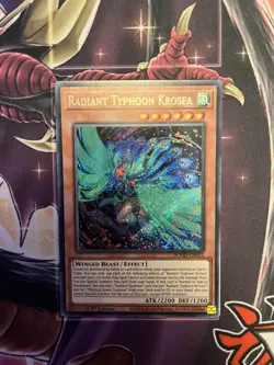Yu-Gi-Oh TCG DOOD-EN015 Radiant Typhoon Krosea 1st Edition Secret Rare Card NM - Image 1