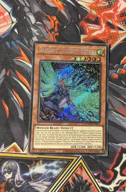 Yu-Gi-Oh TCG DOOD-EN015 Radiant Typhoon Krosea 1st Edition NM Secret Rare Card - Image 1