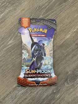 New Sealed Pokemon TCG Burning Shadows Booster Pack Sun and Moon Sleeved - Image 1