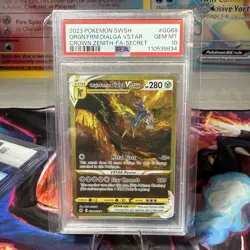 Origin Forme Dialga VSTAR GG68/GG70 PSA 10 Gem Mint, Pokemon Gold Crown Zenith - Image 1