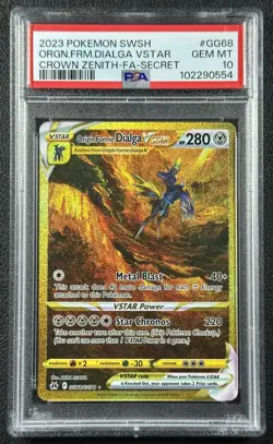 ORIGIN FORME DIALGA VSTAR PSA 10 2023 POKEMON SWSH CROWN ZENITH #GG68/GG70 FA 54 - Image 1