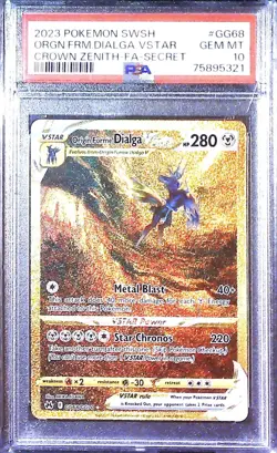 PSA 10 Origin Forme Dialga VSTAR #GG68/GG70 Pokemon Crown Zenith 2023 - Image 1