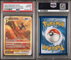 2023 ORIGIN FORME DIALGA VSTAR PSA 10 GG68/GG70 Crown Zenith Pokemon English - Image 3