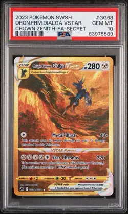 2023 ORIGIN FORME DIALGA VSTAR PSA 10 GG68/GG70 Crown Zenith Pokemon Card - Image 1