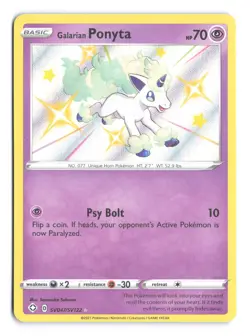 Galarian Ponyta SV047/SV122 Shining Fates Shiny Vault NM Shiny Holo Pokemon C - Image 1
