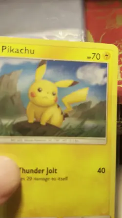 Pikachu SM183 Black Star Promo Holofoil Rare Holo Pokemon Card With Swirl - Image 2