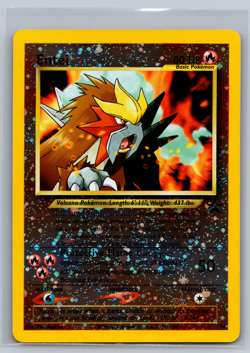Entei #34 Black Star Promo Reverse Holo Rare Vintage Pokemon Card Swirl - LP 001 - Image 1