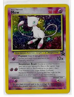 Mew #9 1999 Black Star Promo Pokemon Card WOTC Vintage Holo Rare MP - Image 1