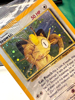 MEOWTH #10 / HOLO 2000 POKEMON SEALED PROMO BLACK STAR - MP with SWIRL CARD - Image 3