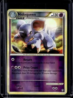 2010 Pokemon HeartGold & SoulSilver Triumphant Nidoqueen Reverse Holo #28/102 - Image 1