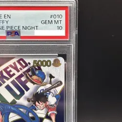 PSA 10 Monkey D Luffy EB02-010 L Dodgers One Piece Night Promo Card English 2025 - Image 3