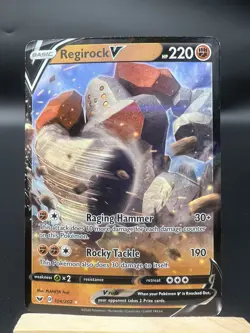 Regirock V 104/202 Sword & Shield NM Ultra Rare Full Art Pokemon Card - Image 1