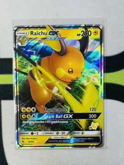 Raichu GX 20/68 Ultra Rare Pokemon TCG Card Sun & Moon Hidden Fates NM - Image 1