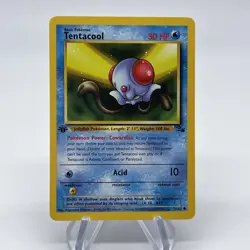 1st Edition Tentacool - NM/LP - Vintage WotC 56/62 Fossil Set Pokemon Card - Image 1