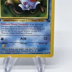 1st Edition Tentacool - NM/LP - Vintage WotC 56/62 Fossil Set Pokemon Card - Image 5