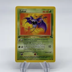 1st Edition Zubat - NM/LP - Vintage WotC 57/62 Fossil Set Pokemon Card - Image 1