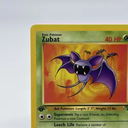 1st Edition Zubat - NM/LP - Vintage WotC 57/62 Fossil Set Pokemon Card - Image 2