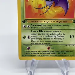 1st Edition Zubat - NM/LP - Vintage WotC 57/62 Fossil Set Pokemon Card - Image 4