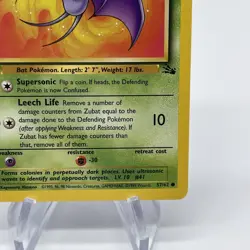 1st Edition Zubat - NM/LP - Vintage WotC 57/62 Fossil Set Pokemon Card - Image 5