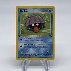 1st Edition Shellder - NM/LP - Vintage WotC 54/62 Fossil Set Pokemon Card - Image 1