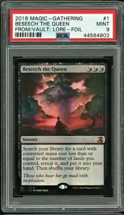 PSA 9 MINT 2016 Magic the Gathering - Beseech the Queen - From the Vault Lore - Image 1