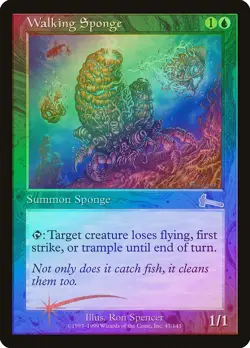 Walking Sponge FOIL Urza's Legacy PLD Blue Uncommon MAGIC MTG CARD ABUGames - Image 1