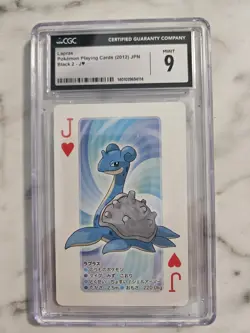 2012 Pokemon Japanese Playing Cards Black, 2 Deck, Lapras Mint CGC 9 - Image 1