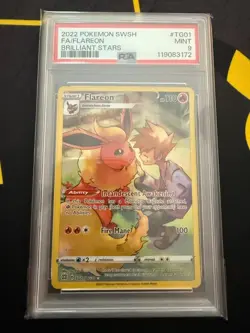 2022 POKEMON SWORD & SHIELD BRILLIANT STARS #TG01 FULL ART/FLAREON PSA 9 - Image 1