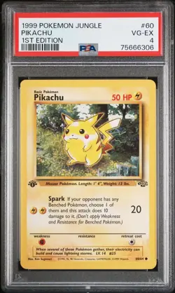 1999 POKEMON JUNGLE | 1ST EDITION #60 PIKACHU - Image 1