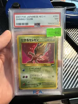 Pokemon Shining Celebi Neo 4 Japanese Ultra Rare Holo #251 PSA 7 - Image 1