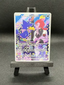 Pokemon TCG-Team Rocket's Murkrow-200/182-Sv10: Destined Rivals-Holo-M/NM! - Image 1