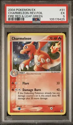 2004 POKEMON EX FIRE RED & LEAF GREEN #31 CHARMELEON PSA 5 - POP 13 - Image 1