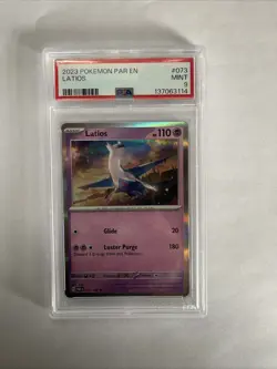 Latios Holo Rare - 073/182 - Paradox Rift Pokemon 2023 Scarlet & Violet PSA 9 - Image 1