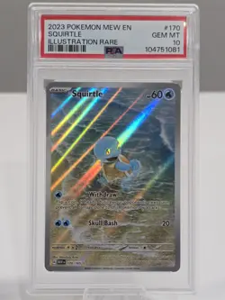 2023 POKEMON MEW EN-151 ILLUSTRATION RARE #170 SQUIRTLE PSA 10 - Image 1