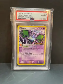 Pokemon Vibrava EX Dragon Frontiers Reverse Holo Rare #24 PSA 8 - POP 16! - Image 1