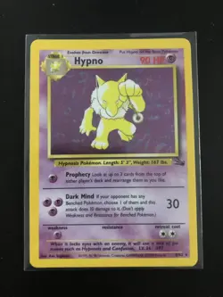 Pokemon TCG Hypno Fossil 8/62 Unlimited Holo Rare - Image 1