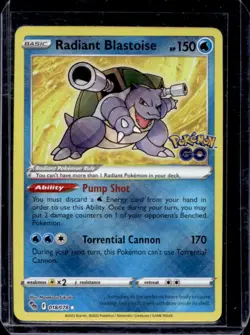 2022 Pokemon SWSH Pokemon GO Radiant Blastoise #018/078 - Image 1