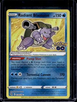 2022 Pokemon SWSH Pokemon GO Radiant Blastoise #018/078 - Image 1