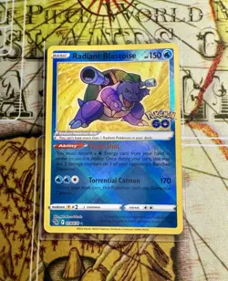 2022 Pokemon SWSH Pokemon GO Radiant Blastoise #018/078 - Image 1