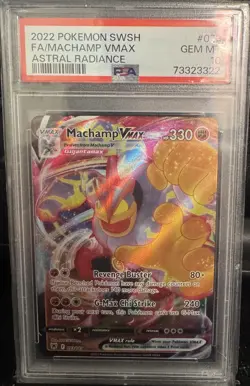 PSA 10 Pokemon SWSH Full Art FA Machamp VMAX 073/189 Astral Radiance English - Image 1