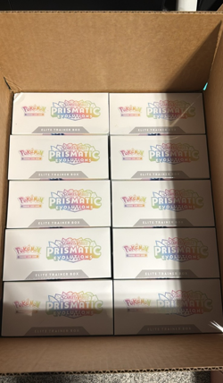 CASE/LOT of 10 Sealed Pokemon TCG Prismatic Evolutions Elite Trainer Boxes ETBs! - Image 2