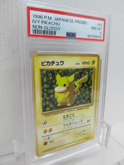 PSA 8| 1996 Pokemon Card IVY Pikachu No.25 (Non-Glossy) Japanese Promo Old Back - Image 4