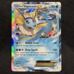 Pokemon TCG Vaporeon EX Holo Rare Card 24/83 Generations HP - Image 1